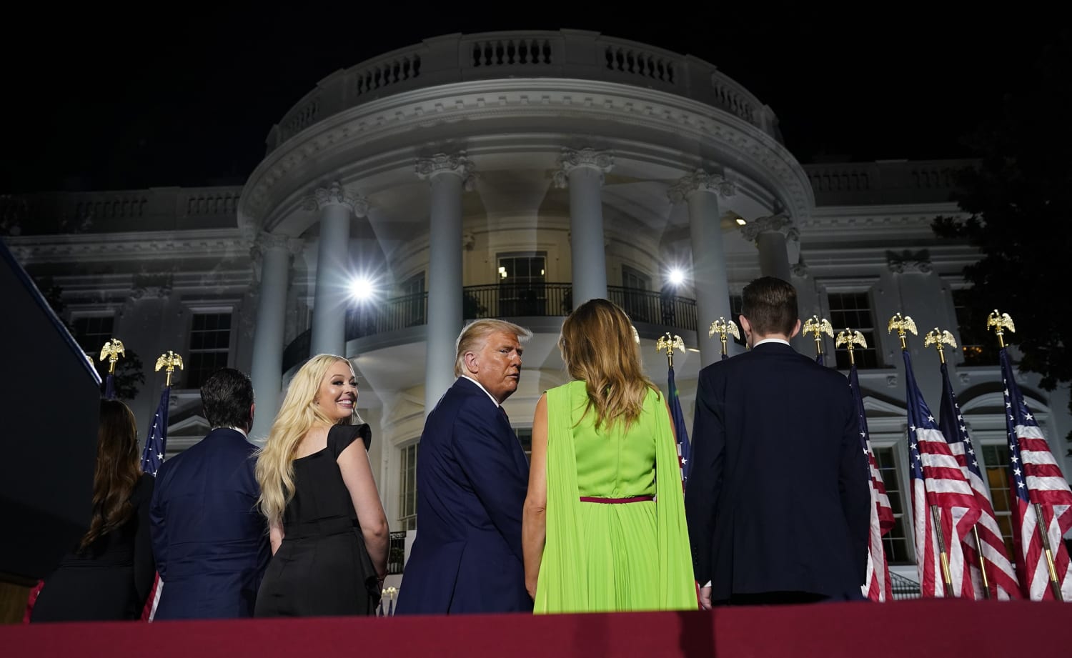 melania's lime green dress Melania Trump Chooses Neon Green Dress for RNC's Final Night