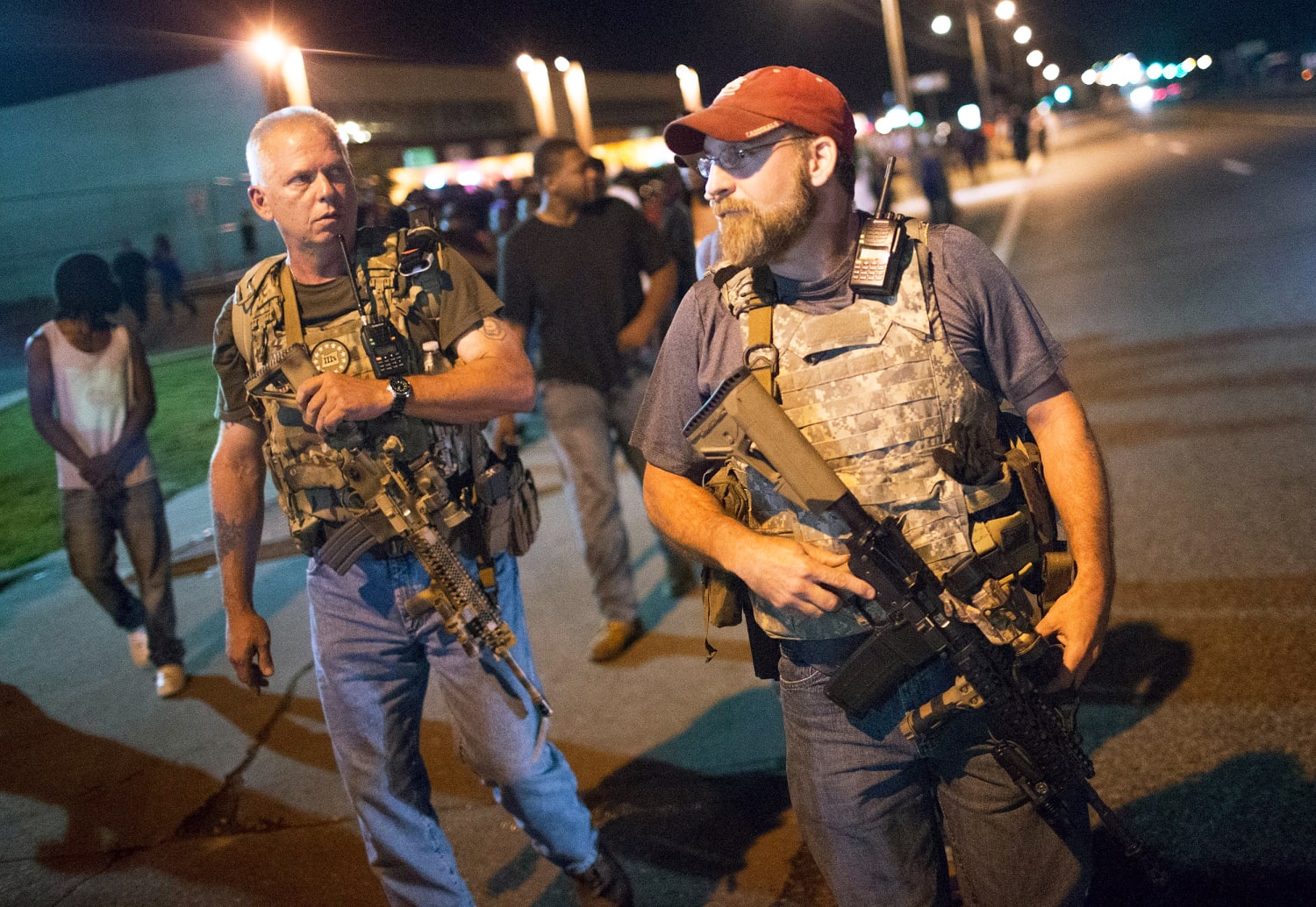 protesters go, armed militias, vigilantes to with little to stop them