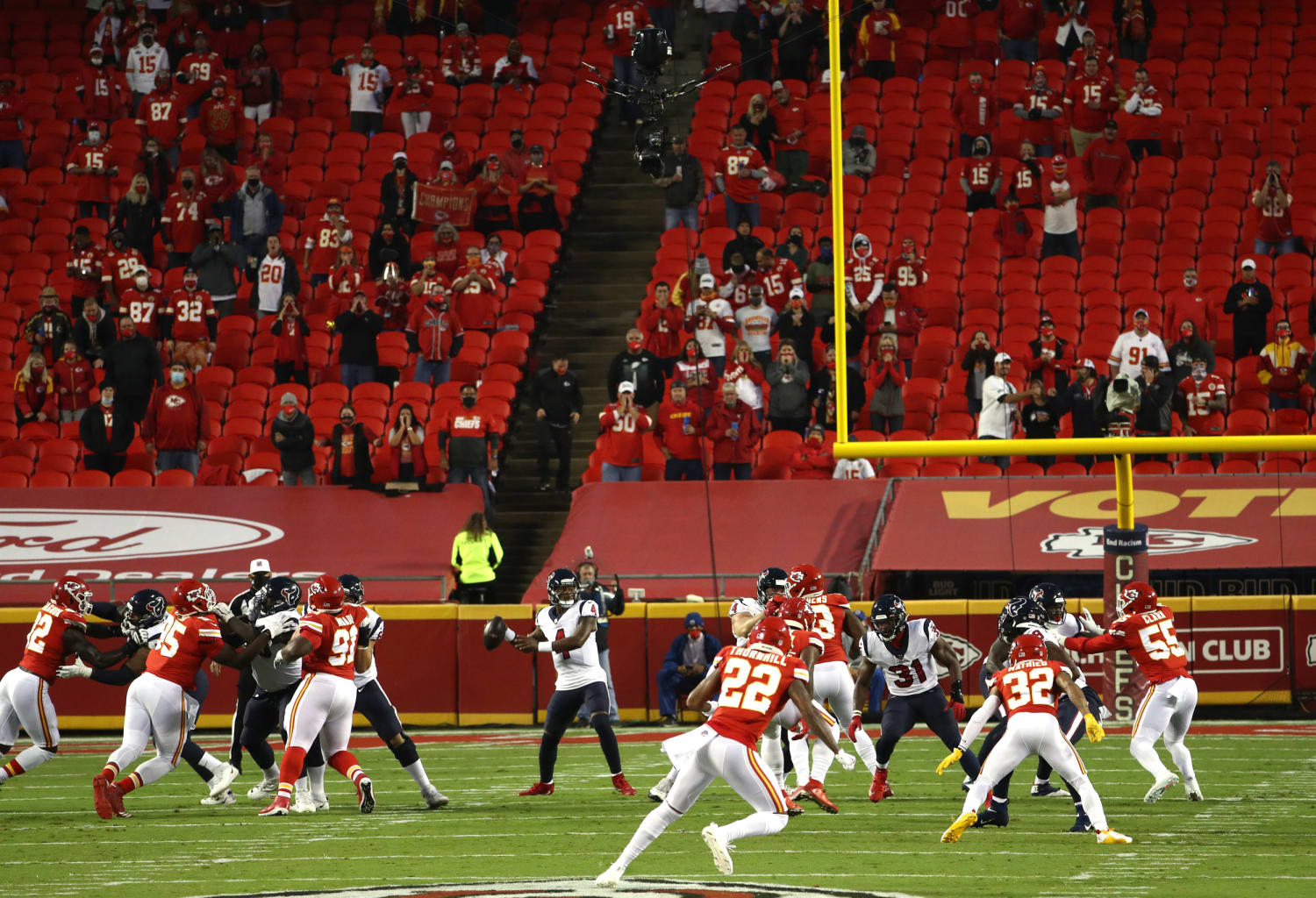 The Kansas City Chiefs game will be played on a field that says 'End  Racism.' So why don't they?