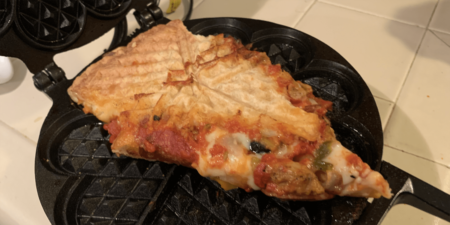 Waffle Iron Stuffed Pizza - Life Currents