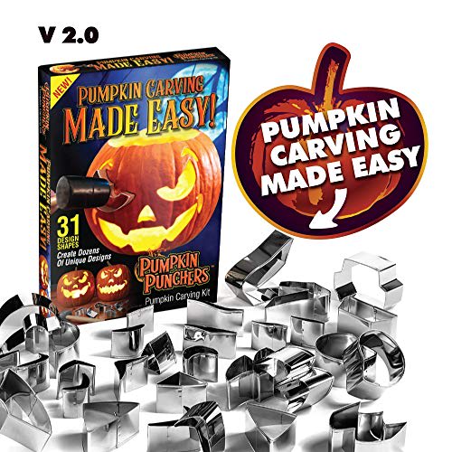 Details about   New Pumpkin Masters Pumpkin Carving Kit 12 Patterns Halloween 3 Saw 1 scooper 