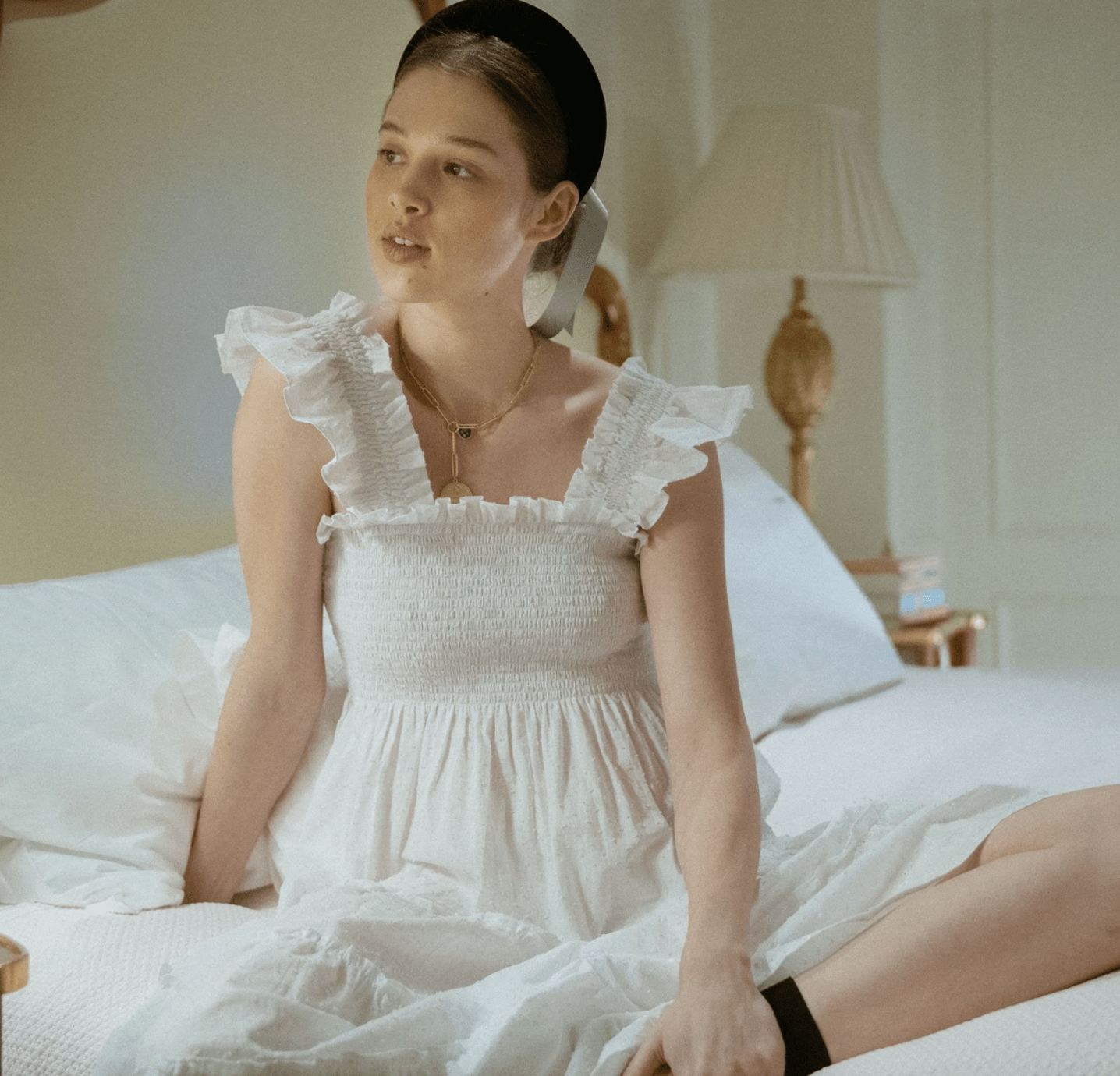 white nap dress