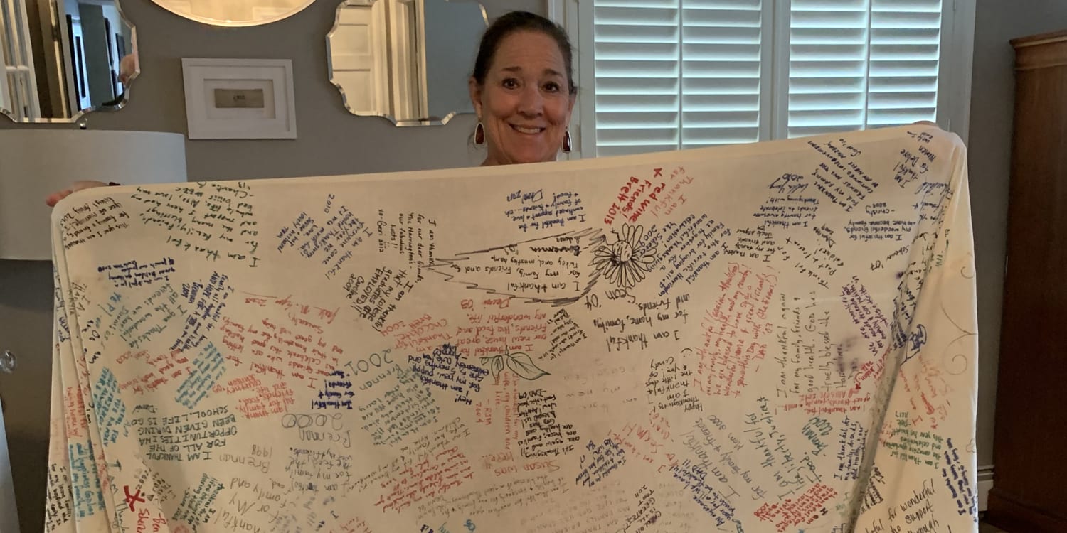 The 'gratitude tablecloth' is an amazingly easy tradition you can start today