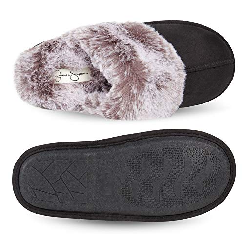 jessica simpson women's comfy faux fur house slipper