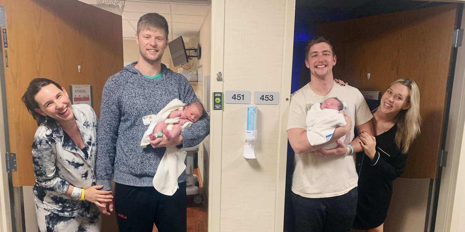 Twin sisters give birth to sons on same day in same hospital