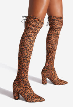 wide calf animal print boots