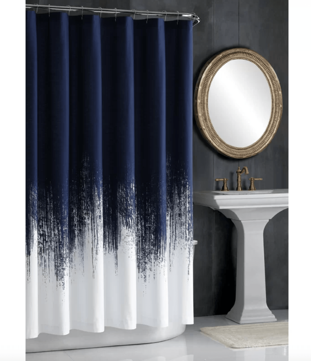20 Type Shower Curtain Bathroom Waterproof Polyester Fabric Bath Mat Hook Decor 