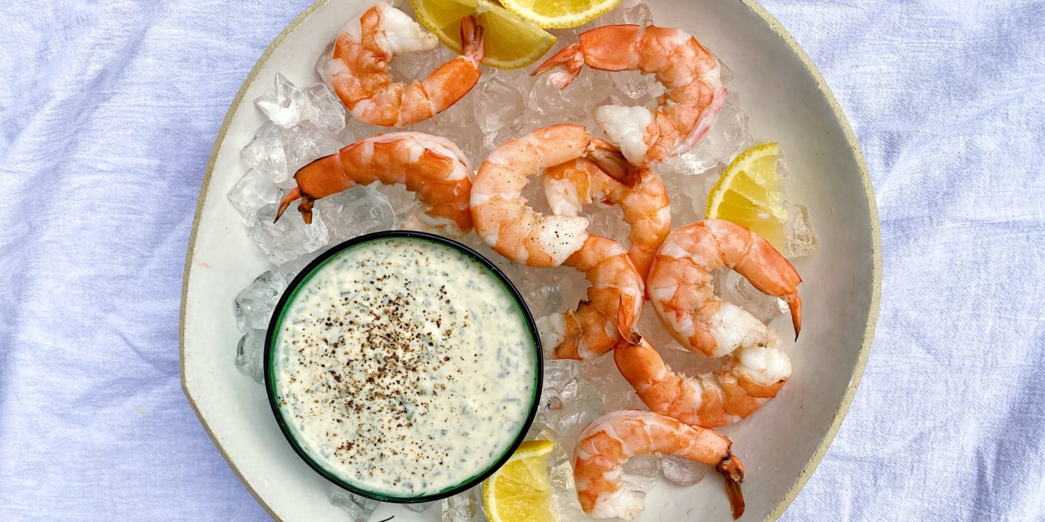 Shrimp Cocktail with Dilly Horseradish Cream Recipe
