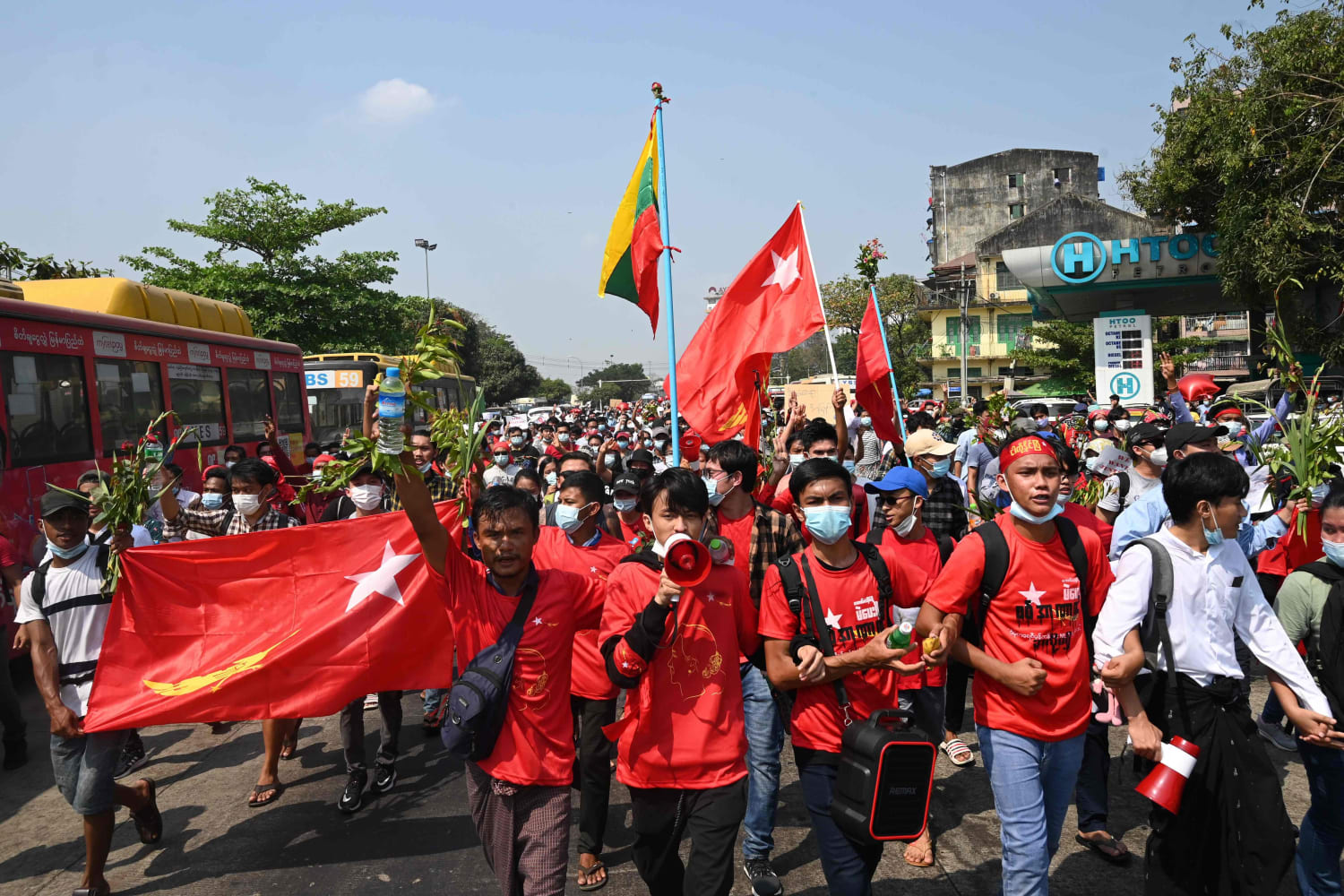Internet Blackout Fails To Deter Thousands From Protesting Myanmar Coup