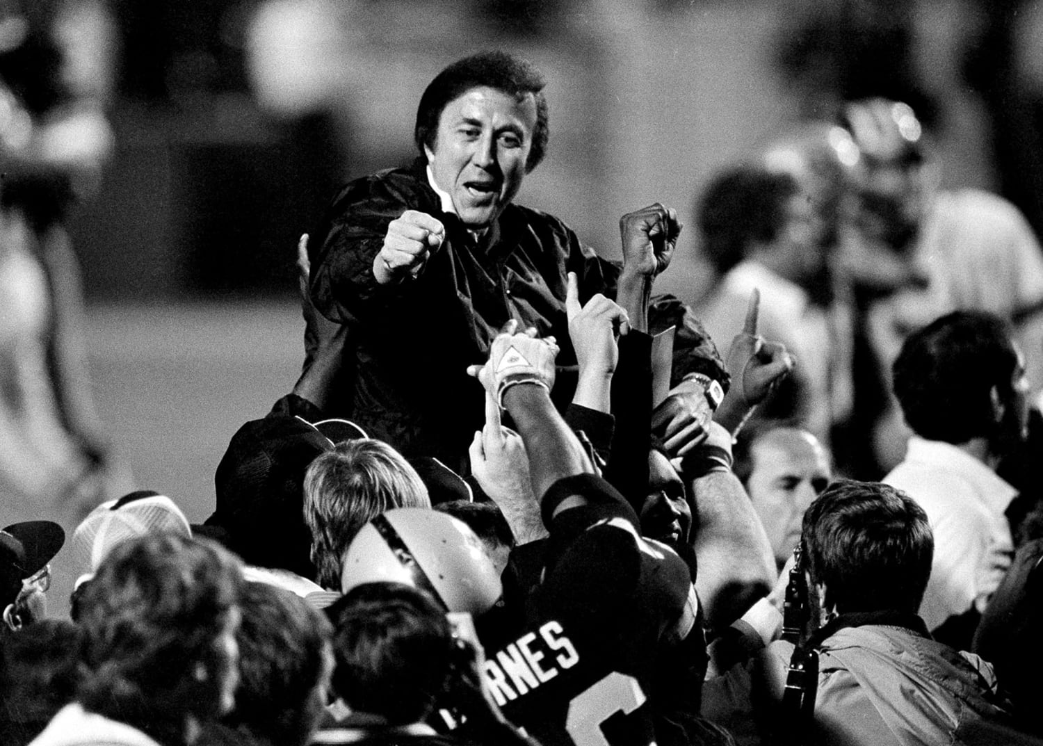 FB_Helmet_Guy on X: Tom Flores wearing the Raiders 1960 black and