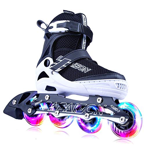 with Illuminating Wheels Kids Teens Inline Skates Adjustable Roller Blades Gifts 