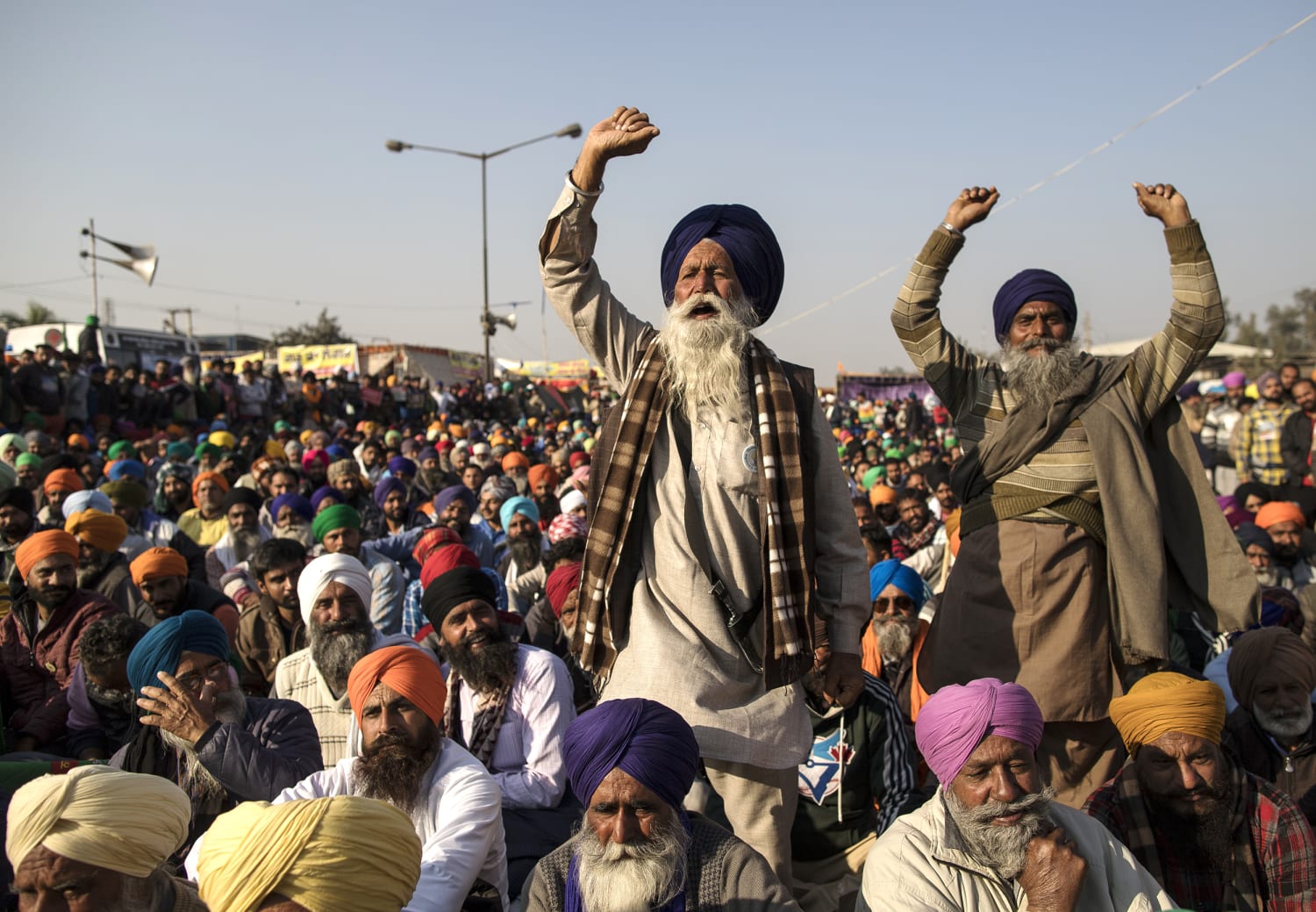 India's farmers are protesting authoritarianism disguised as capitalism.  Sound familiar?