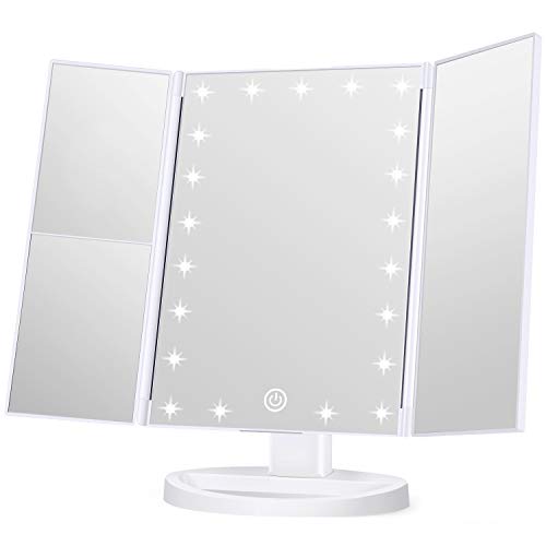 The 17 Best Lighted Makeup Mirrors Of, Tri Fold Vanity Mirror With Led Lights
