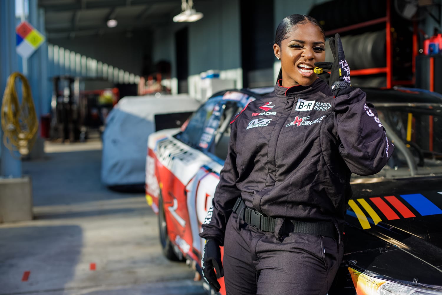 The 27-year-old, who made history as NASCAR's first Black woman pi...