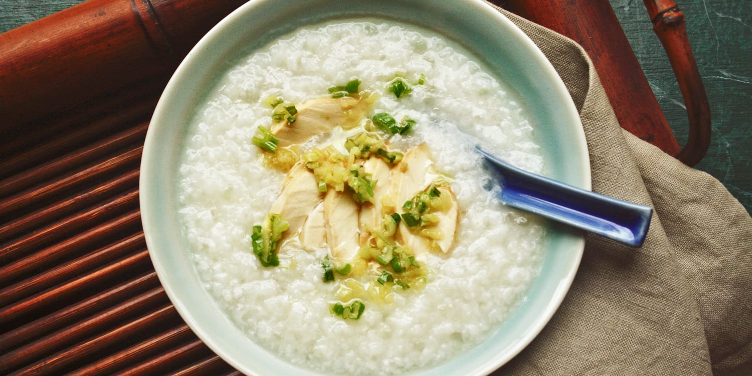 Scallion, Ginger and Chicken Congee Recipe