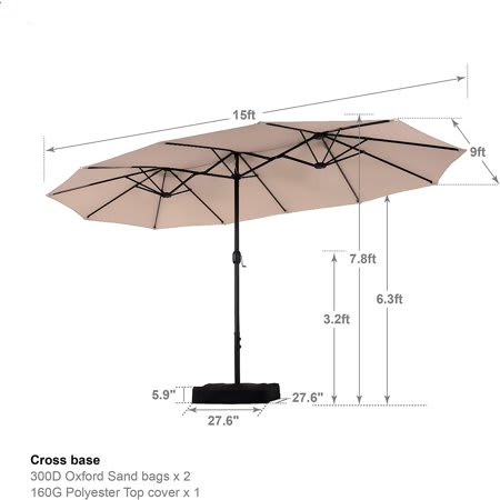 13 Best Patio Umbrellas For Every, 15 Ft Patio Umbrella With Solar Lights And Base