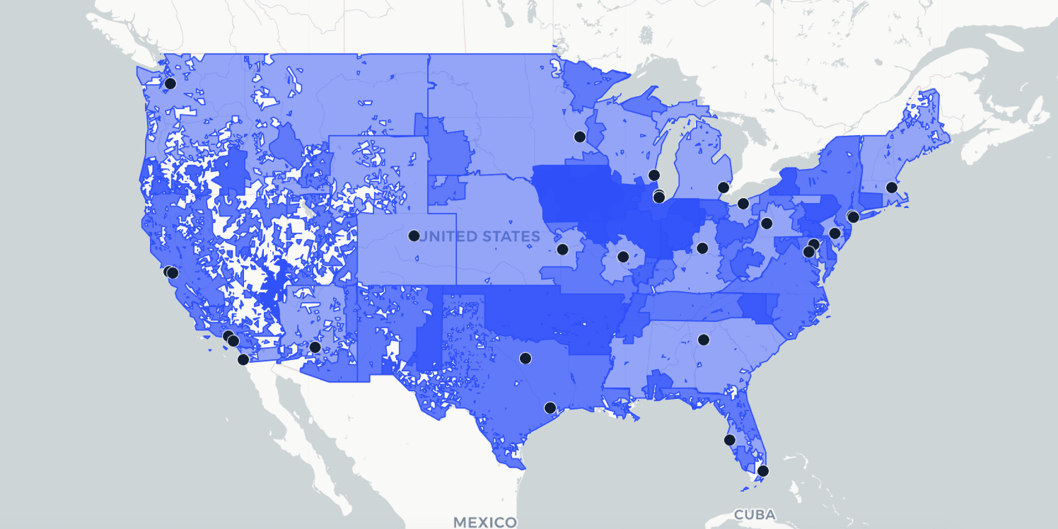 MLB Blackout Maps overall and per team  rbaseball