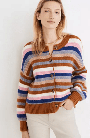 womens chunky cotton cardigan