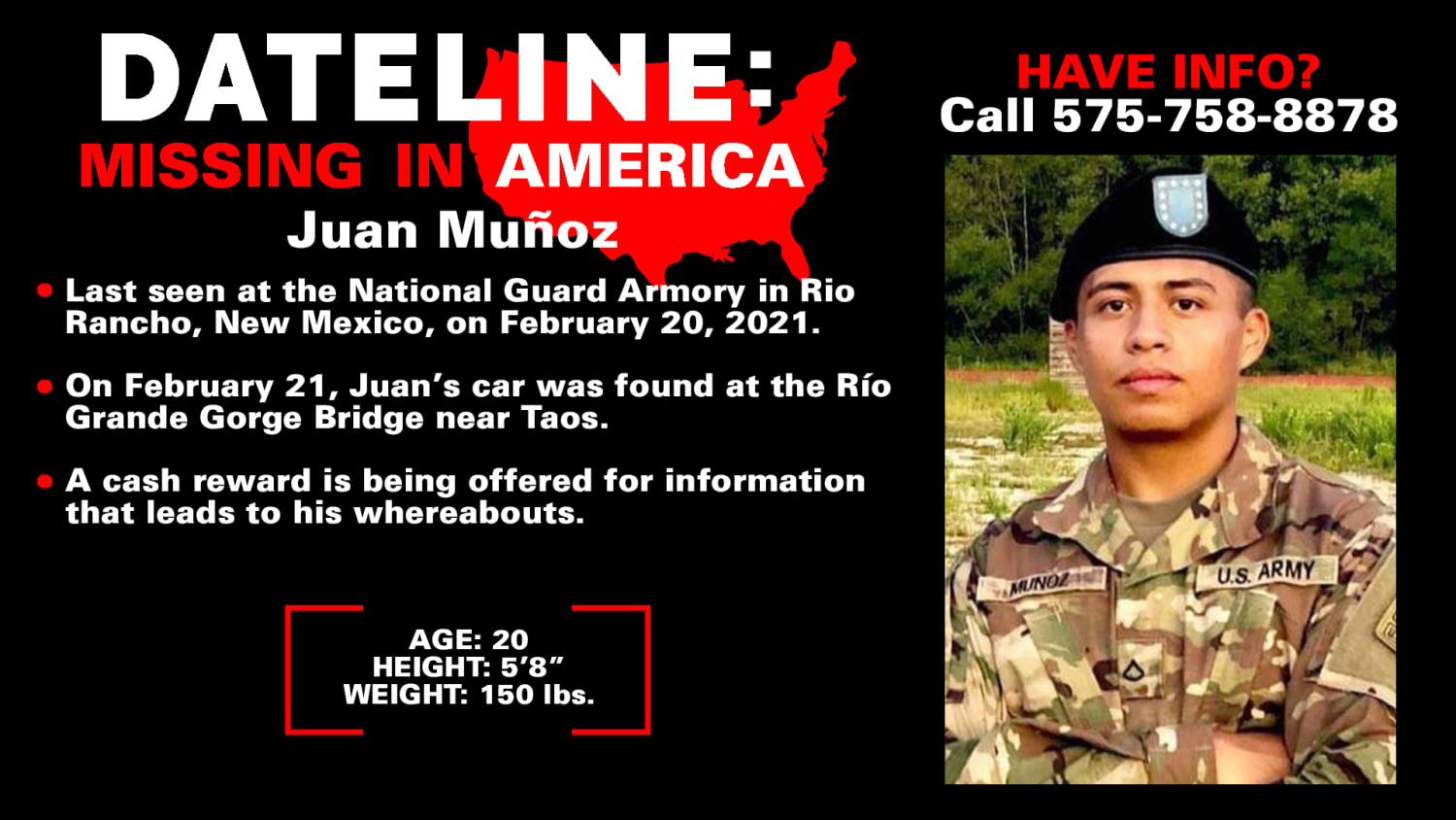 Family Desperate To Find National Guardsman Juan Munoz Missing Nearly Two Months From New Mexico