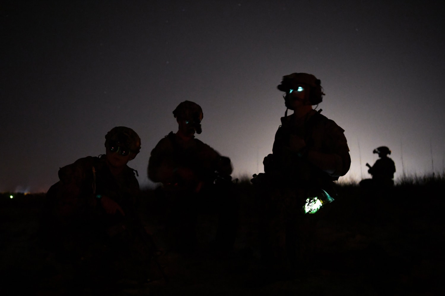 Navy Seals In Combat At Night