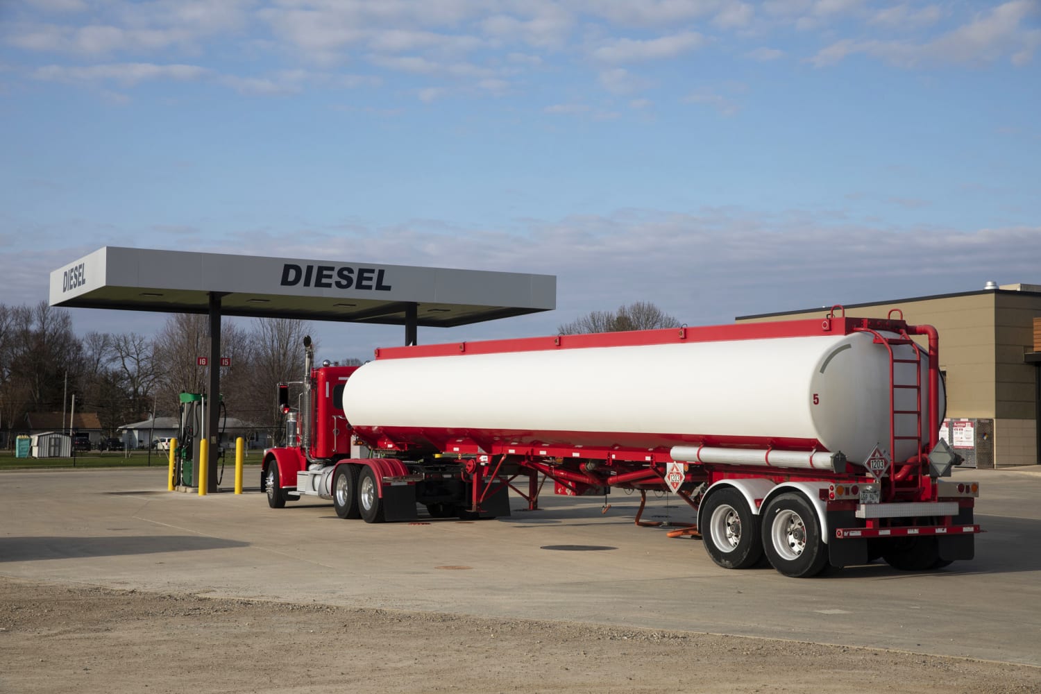 American gas. American Gas Tank Truck. Tanker at the Gas Station. Niger Diesel Supply.