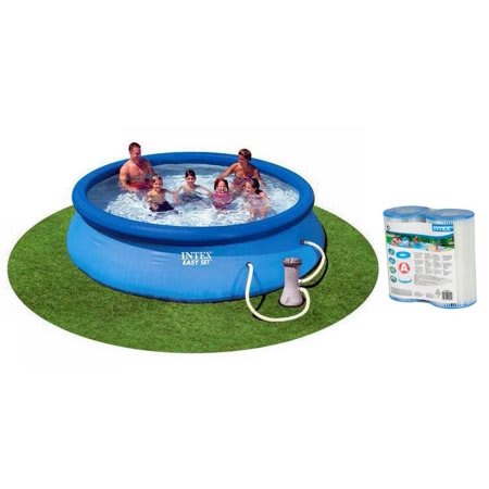 Blow Up Family Top Ring Pool Portable Easy Set Pools Games for Outdoor Backyard Garden Inflatable Swimming Pools for Kids and Adults Above Ground 12FT X 30IN 