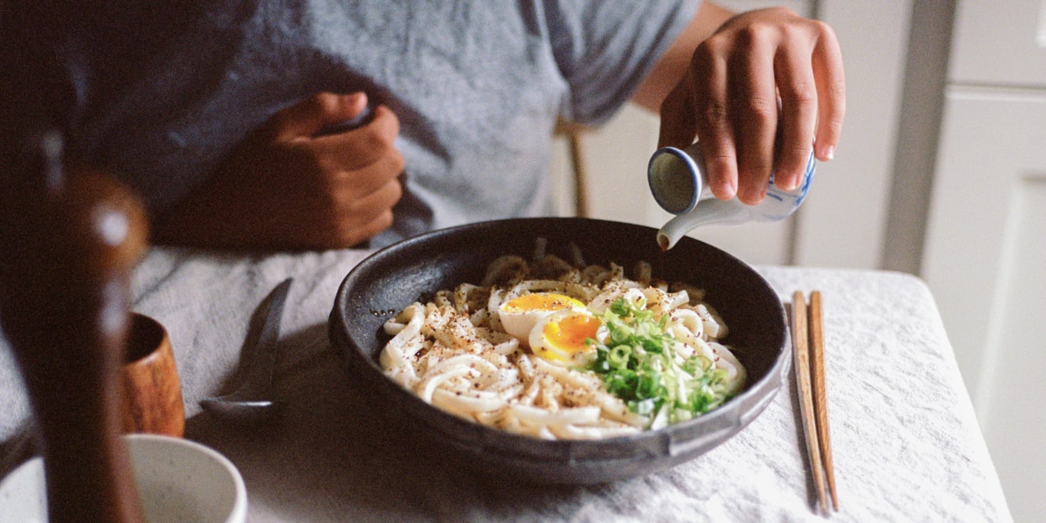 Life-Changing Udon with Soft-Boiled Egg, Hot Soy, and Black Pepper
