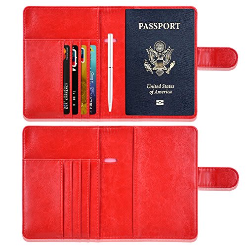 Black Leather Passport Bank Credit Card Holder Protector Cover Wallet Holiday 