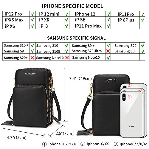 cell phone credit card crossbody bolsa