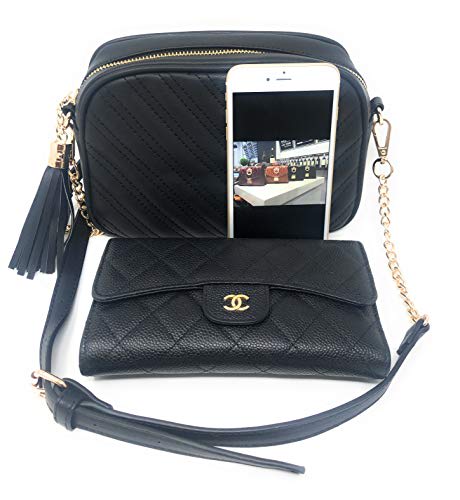 medium quilted crossbody bolsa