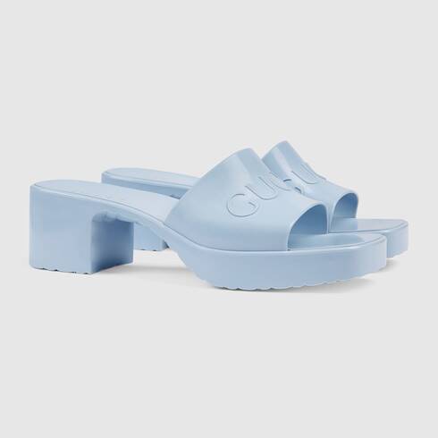 blue gucci mules