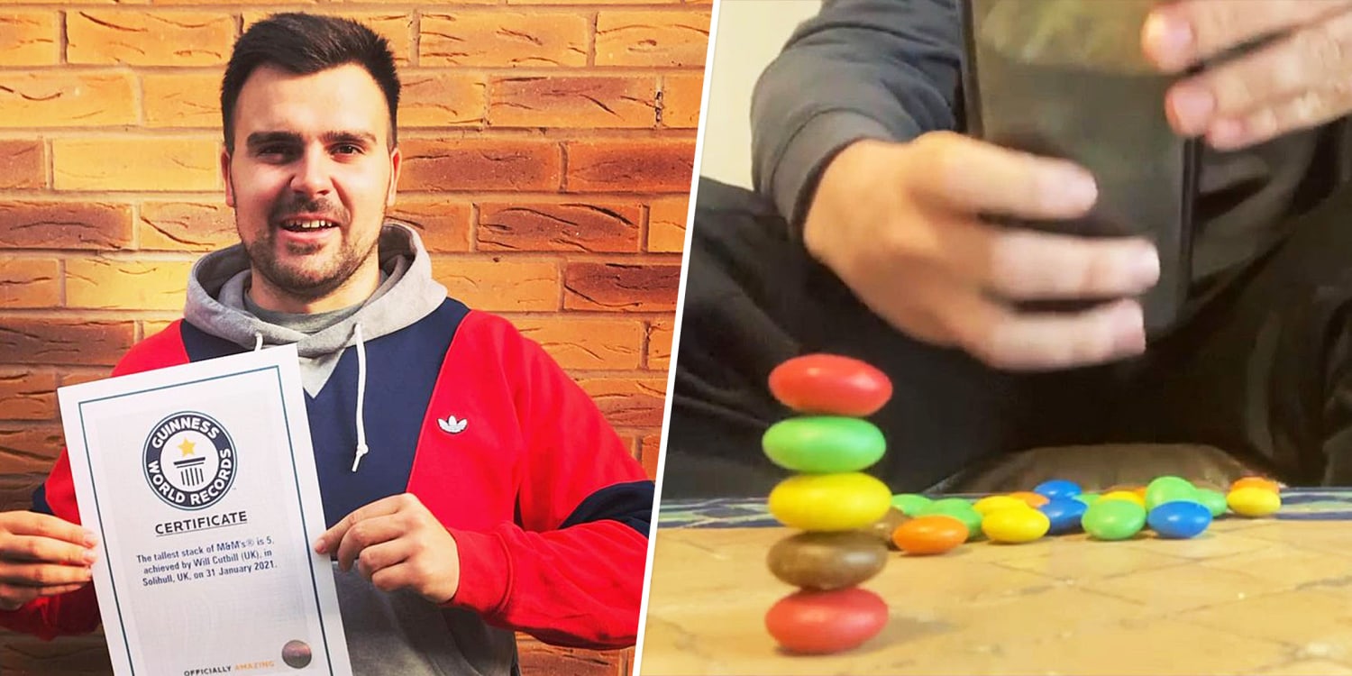 British engineer stacks 5 M&M's, breaks Guinness World Records title