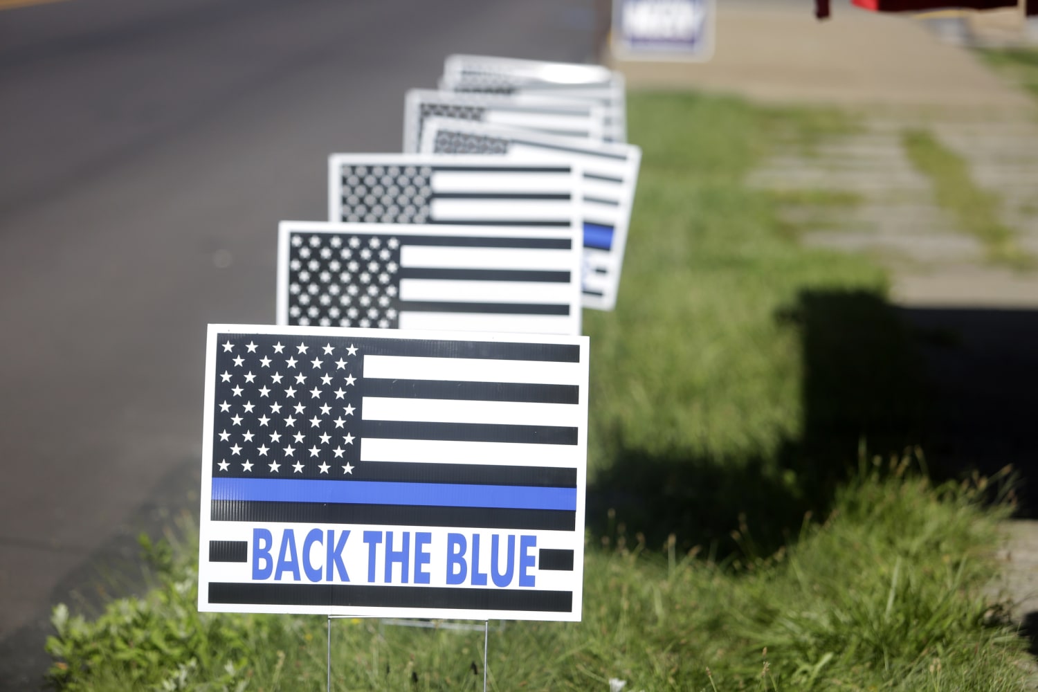 Woman charged with hate crime for stepping on pro-police 'Back the Blue' sign in Utah