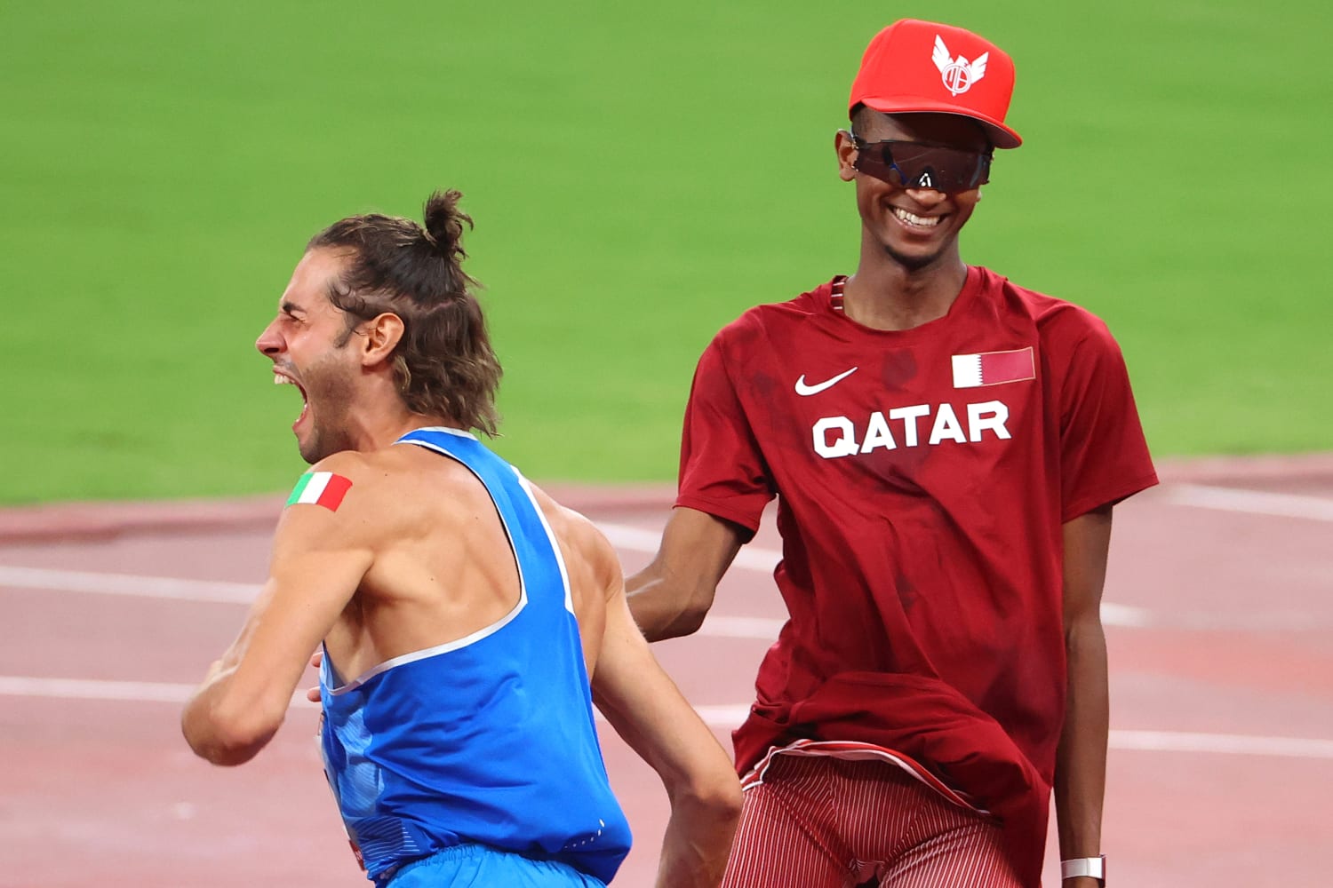 High jumpers — longtime friends and rivals — decide to share gold