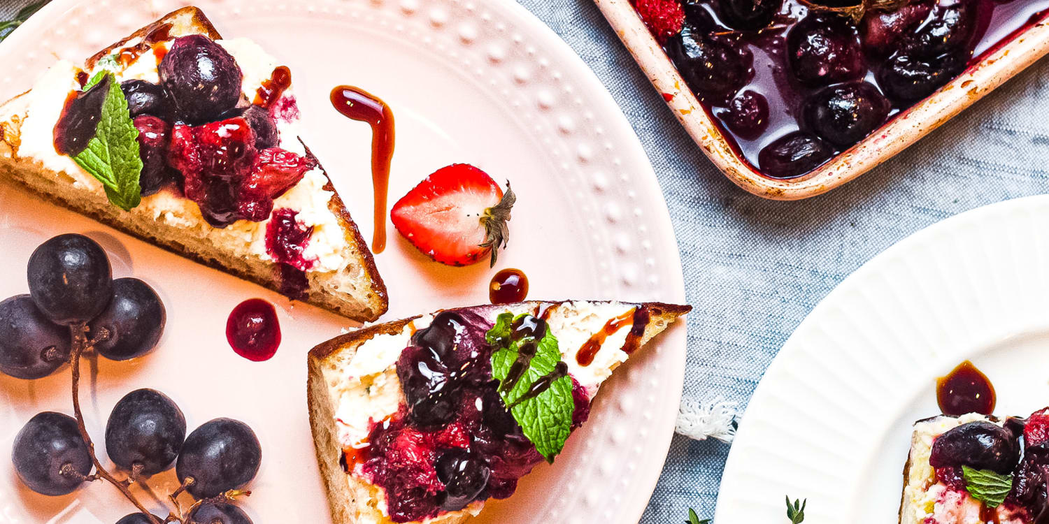 Roasted grapes and mascarpone make the perfect toast topping