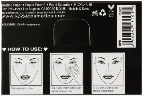 nyx matte blotting paper