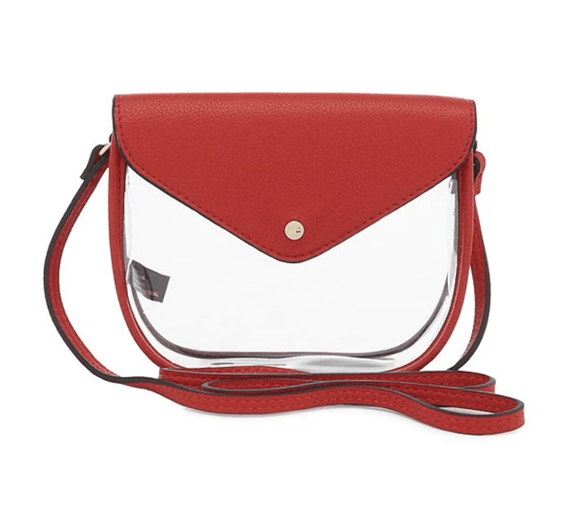 clear red bag