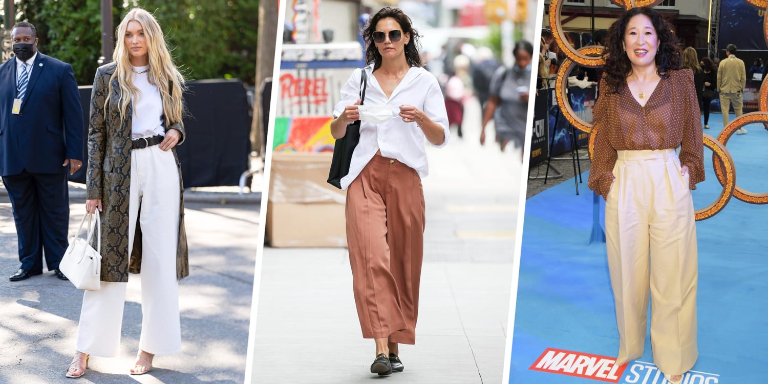 How to wear wideleg trousers 10 chic outfits to recreate this season   HELLO