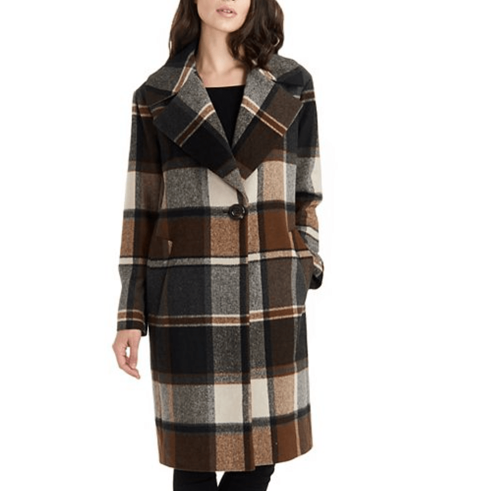 Womens Tartan City Coat Coat find Brand