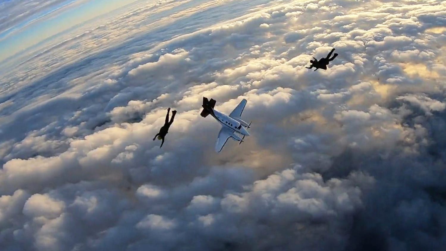 skydiving plane view