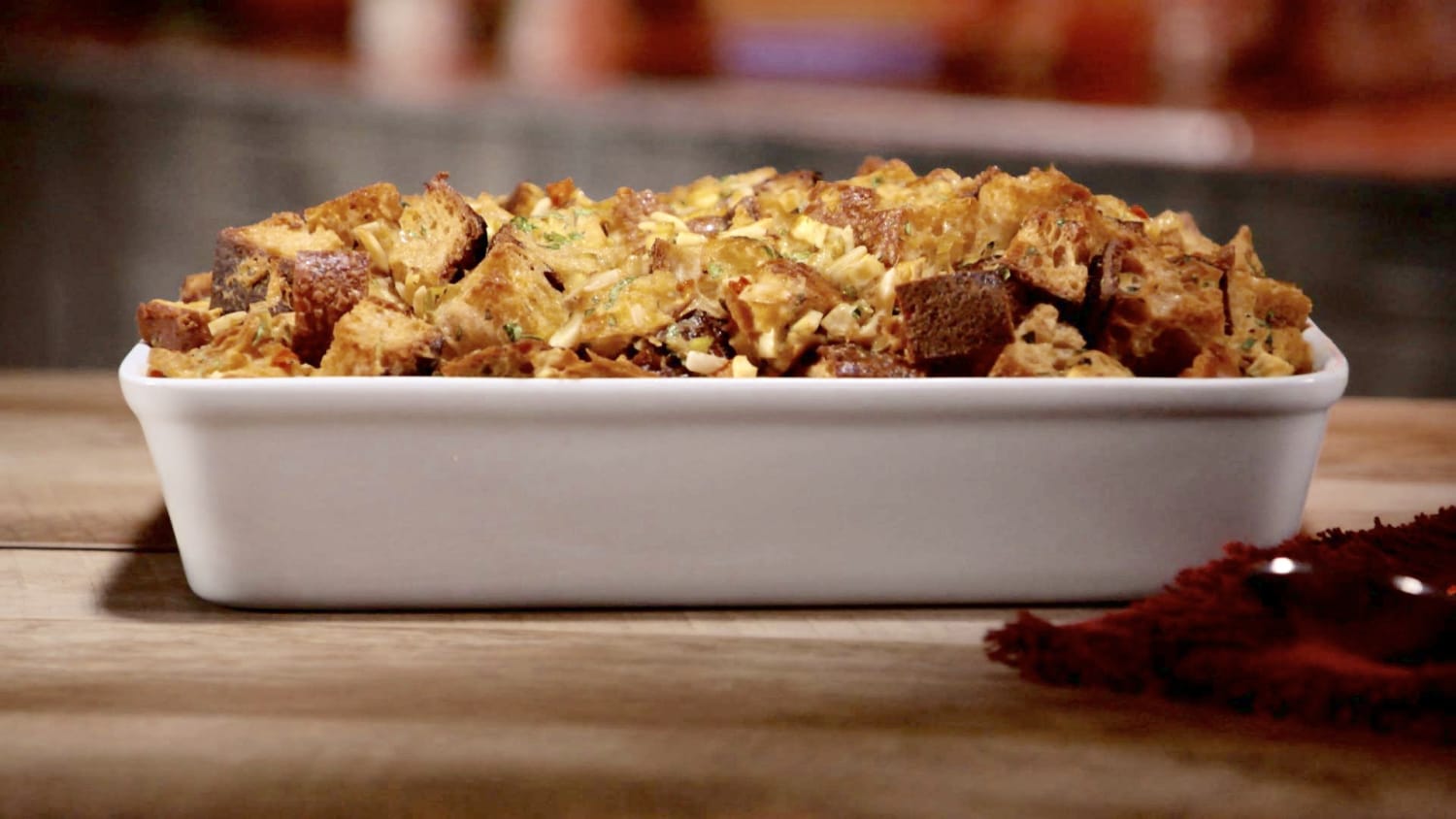 Make savory Thanksgiving stuffing with sourdough and challah