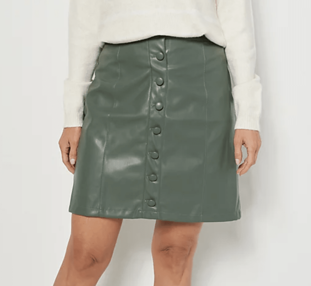satin mini skirt qvc