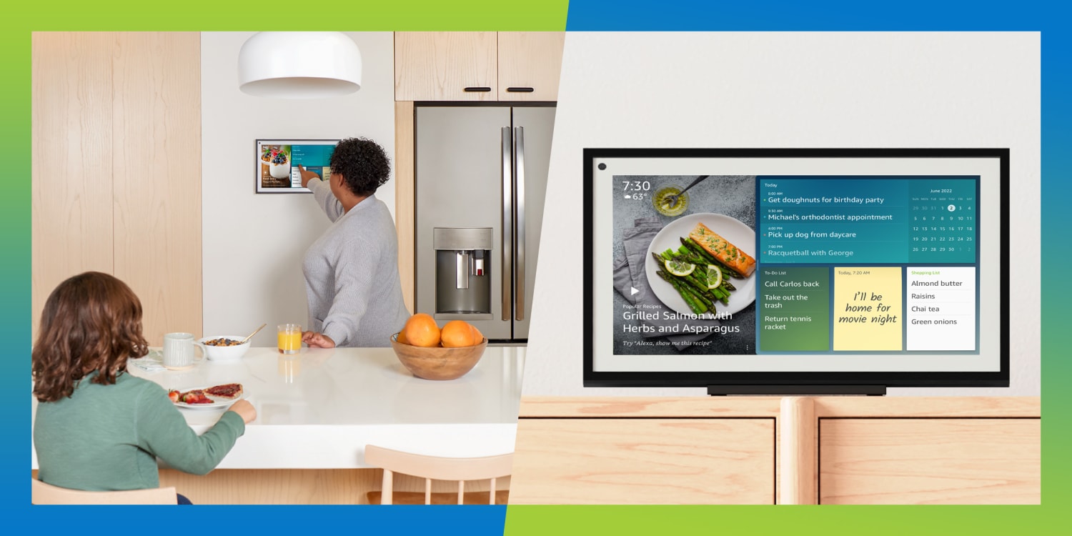 Echo Show 15 with remote option, Full HD 15.6 smart display for family  organization with Alexa