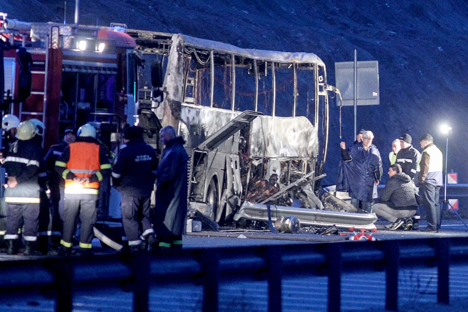 Bus carrying tourists crashes in flames in Bulgaria, killing 45