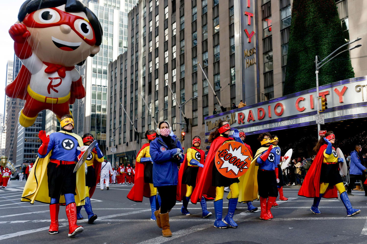 blue skies as the 95th macy s thanksgiving day parade returns