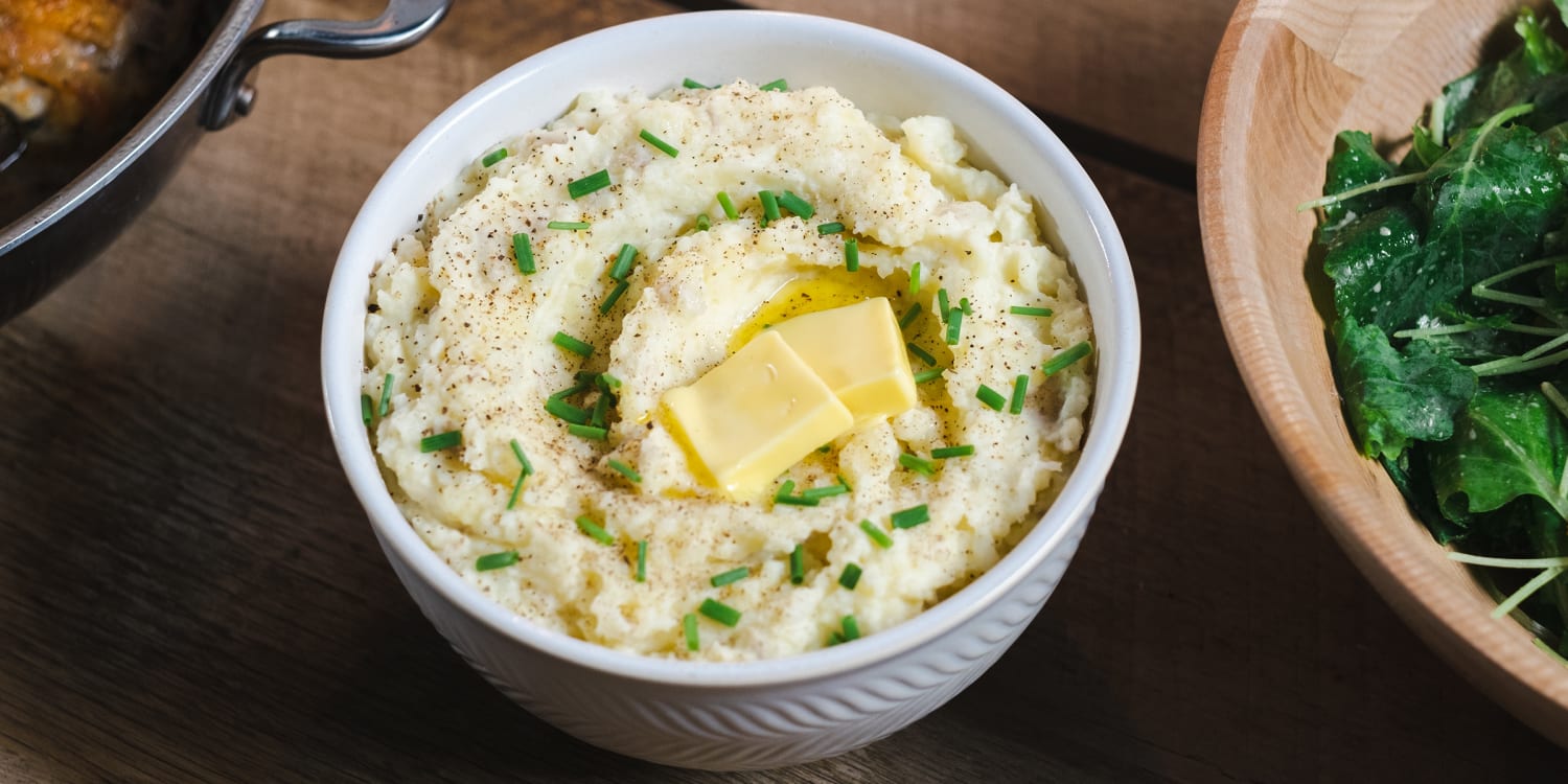 Potato-Cauli Mash with Yogurt and Chives Recipe-image