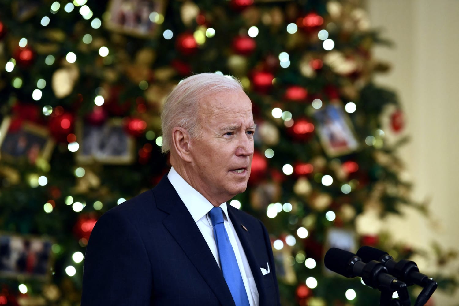 Biden pushes Covid vaccination and testing but says ‘we’re ready’ for holiday surge