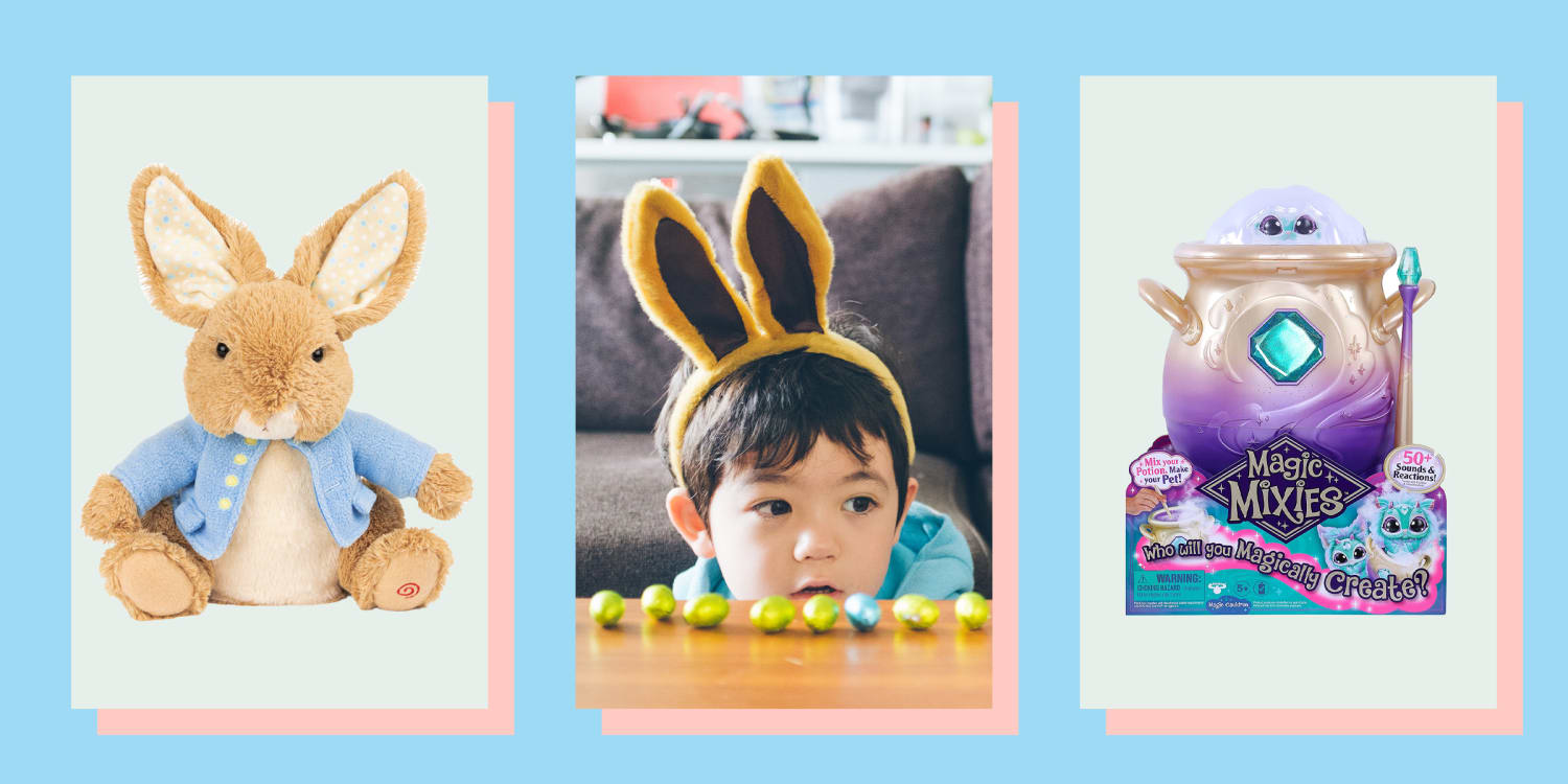 Easter Bunny Fidget Bling Bag Mystery Surprise Toy Kids Easter Basket Gift 3 toys in each