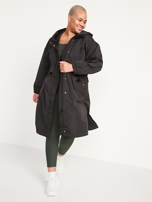 black rain slicker womens