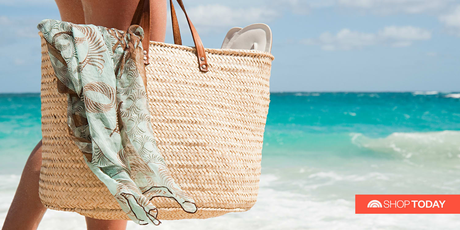 Travel Tote Bag Breathable Perforated Neoprene Beach Bag Etase Beach Bag Summer Gym/Beach/Pool Bag-B 